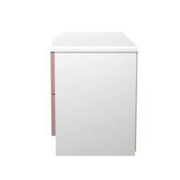 Rovigo Ready Assembled Matt White & Pink 4 Drawer Chest (H)1118mm (W)502mm (D)414mm - thumbnail 6
