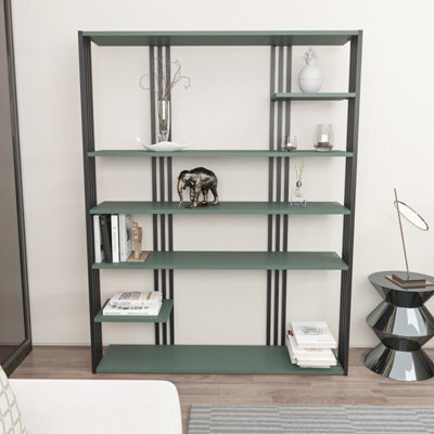 Decorotika Jeni Bookcase Shelving Unit Green & Black - image 1