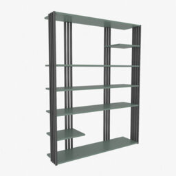 Decorotika Jeni Bookcase Shelving Unit Green & Black - thumbnail 4