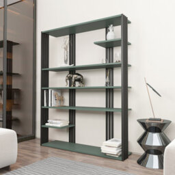 Decorotika Jeni Bookcase Shelving Unit Green & Black - thumbnail 3