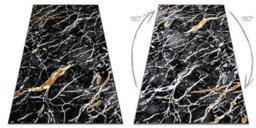 RugsX Carpet Allure 1963 Marble - Structural, Stylish, Glamour Black Gold 140X190 Cm - thumbnail 3