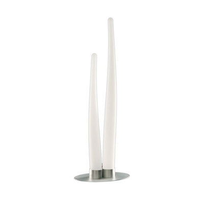 Luminosa Lighting Luminosa Estalacta Table Lamp 2 Light Gu10 Indoor/outdoor Ip44, Silver/opal White - image 1