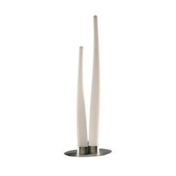 Luminosa Lighting Luminosa Estalacta Table Lamp 2 Light Gu10 Indoor/outdoor Ip44, Silver/opal White - thumbnail 9