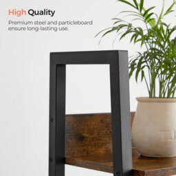 Songmics Ladder Shelf, 4-Tier Bookcase For Home Office, Free Standing Storage Shelves, Industrial, Rustic Brown And Black - thumbnail 8