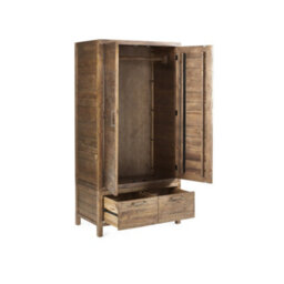 Julian Bowen Heritage 2 Door 2 Drawer Wardrobe - Cashew Pine - thumbnail 3