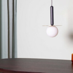 Houseof Brass Plate And Frosted Shade Opal Ball Pendant Ceiling Light - Charcoal Grey Black - thumbnail 6