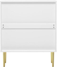 Hygrad Built to Survive Free Standing Wooden Fluted Sideboard Buffet Accent Cabinet Cupboard With 2 Doors & Gold Metal Legs Console Table Storage Home - thumbnail 6