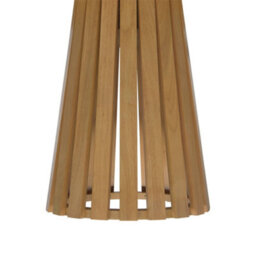 Sweeek - Round Dining Table Rubberwood And Oak Veneer, Seats 4 Natural 110X110X73 Cm - Angèle - thumbnail 4