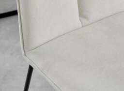 Furniturebox Uk 4 Seater Dining Set - Imperia White High Gloss Dining Table And Chairs - 4 Cream Halle Black Leg Chairs - thumbnail 8