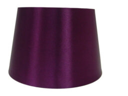 "K Living 14"" Satin Drum Ceiling Table Lamp Shade - Plum" - thumbnail 1
