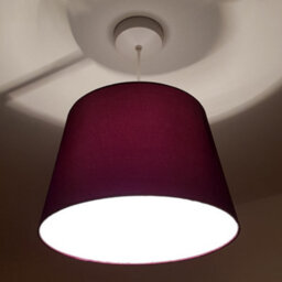 "K Living 14"" Satin Drum Ceiling Table Lamp Shade - Plum" - thumbnail 2
