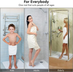 Anti Slip Square Shower Mat 53 X 53Cm Bath Mat With Suction Cup And Drain Hole, Antibacterial Mildew-Resistant Machine Washable - thumbnail 7