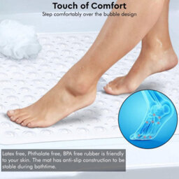 Anti Slip Square Shower Mat 53 X 53Cm Bath Mat With Suction Cup And Drain Hole, Antibacterial Mildew-Resistant Machine Washable - thumbnail 4