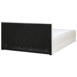 Beliani Divan Bed With Storage Fabric Baronet 180 X 200 Cm (Eu Super King) Off-White - thumbnail 6