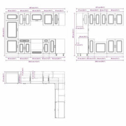 Berkfield 14 Piece Kitchen Cabinet Set Kalmar Old Wood Engineered Wood - thumbnail 8