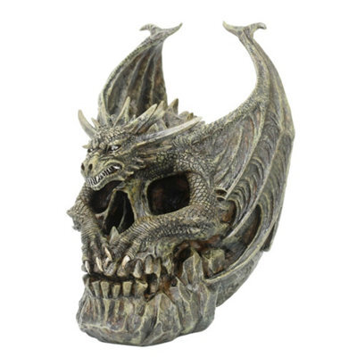 Spiral Direct Draco Dragon Skull Ornament Grey/br (One Size) - image 1