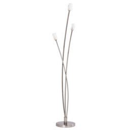 Litecraft Macti Satin Nickel 3 Light Floor Lamp - thumbnail 5