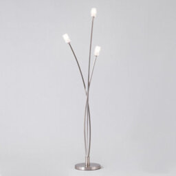 Litecraft Macti Satin Nickel 3 Light Floor Lamp - thumbnail 2