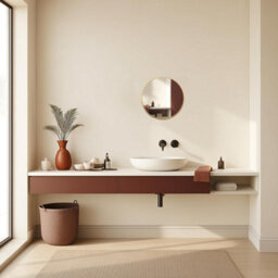 Mood Premium Round Bathroom Mirror Gold Framed Wall Mounted, Circle Frame Modern & Stylish (40Cm X 40Cm) - thumbnail 5