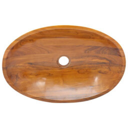 Berkfield Basin Solid Teak Wood 60X40X10 Cm - thumbnail 5