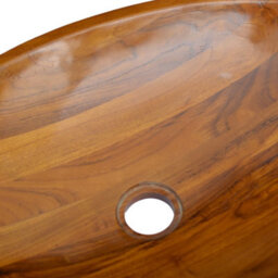 Berkfield Basin Solid Teak Wood 60X40X10 Cm - thumbnail 6