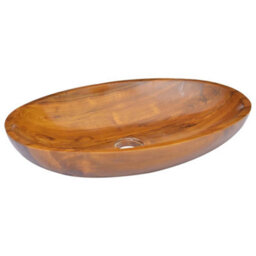 Berkfield Basin Solid Teak Wood 60X40X10 Cm - thumbnail 4