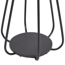 Wyld And Coco 165Cm Black Metal Coat Stand - Freestanding Jacket Rack With Hourglass Silhouette And Multiple Hooks - thumbnail 6