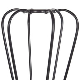 Wyld And Coco 165Cm Black Metal Coat Stand - Freestanding Jacket Rack With Hourglass Silhouette And Multiple Hooks - thumbnail 4