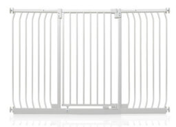 Safetots Extra Tall Elite Safety Gate, 161Cm - 170Cm, Matt White, Extra Tall 96.8Cm In Height, Pressure Fit Stair Gate - thumbnail 1