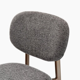 Furniturebox Uk 2X Mirelle Grey Fabric Dining Chairs Bronze Legs - thumbnail 8