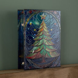 Samuel Alexander 28Cm Battery Operated Light Up Christmas Tree Stained Glass Decoration With Leds - thumbnail 5