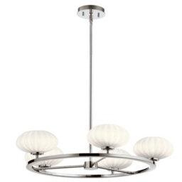 Luminosa Lighting Luminosa Kichler Pim Globe Pendant Ceiling Light Polished Chrome, 3000K, Ip44 - thumbnail 1