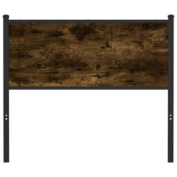 Berkfield Headboard Smoked Oak 100 Cm Engineered Wood And Steel - thumbnail 3