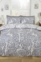 Tatton Woodland Grey Double Duvet Cover And Pillowcase Set - thumbnail 2