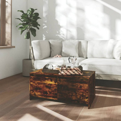 Berkfield Coffee Table Smoked Oak 90X50X41.5 Cm Engineered Wood - image 1