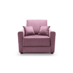 Abakus Direct Olly Velvet Single Sofa Bed In Pink - thumbnail 1