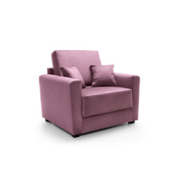 Abakus Direct Olly Velvet Single Sofa Bed In Pink - thumbnail 2