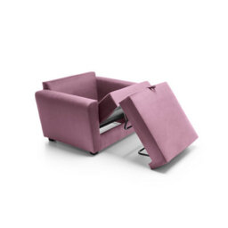 Abakus Direct Olly Velvet Single Sofa Bed In Pink - thumbnail 6
