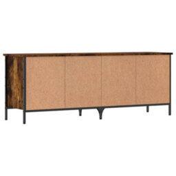 Berkfield Shoe Cabinet Smoked Oak 131X35X50 Cm Engineered Wood - thumbnail 6