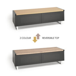 "Avf Panorama 1.2M Tv Stand - Reversible Light Oak Or Grey Oak Top - For Tvs Up To 60""" - thumbnail 3