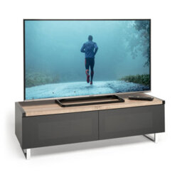 "Avf Panorama 1.2M Tv Stand - Reversible Light Oak Or Grey Oak Top - For Tvs Up To 60""" - thumbnail 4