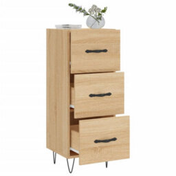 Berkfield Modern Sideboard Sonoma Oak 34.5X34X90 Cm Engineered Wood - thumbnail 4