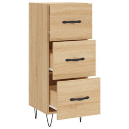 Berkfield Modern Sideboard Sonoma Oak 34.5X34X90 Cm Engineered Wood - thumbnail 5