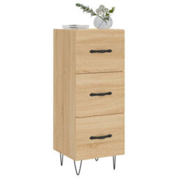 Berkfield Modern Sideboard Sonoma Oak 34.5X34X90 Cm Engineered Wood - thumbnail 3