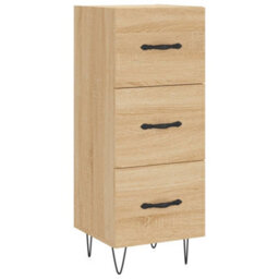 Berkfield Modern Sideboard Sonoma Oak 34.5X34X90 Cm Engineered Wood - thumbnail 1
