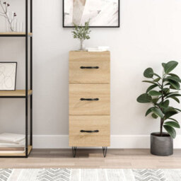 Berkfield Modern Sideboard Sonoma Oak 34.5X34X90 Cm Engineered Wood - thumbnail 2