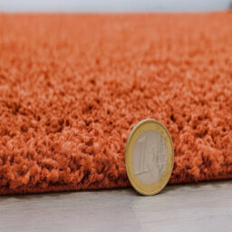 Uetian Small Terracotta Plush Shaggy Rug Ultra Soft 5Cm Thick Pile Cozy Carpet For Bedroom Living Area (80X150 Cm) - thumbnail 2