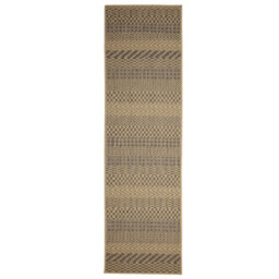 Melrose County Striped Natural Patterned Indoor Non-Slip Area Runner Rug 060/230Cm - thumbnail 4