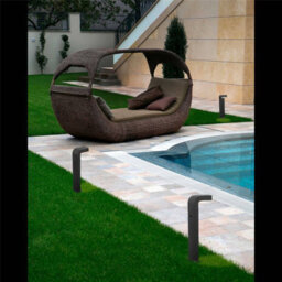 Luminosa Lighting Luminosa Klamp Outdoor Bollard Light White, Dark Grey Ip44, E27 - thumbnail 2