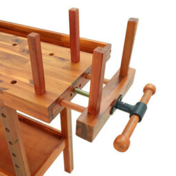 Berkfield Workbench With Drawer And Vices 124X52X83 Cm Solid Wood Acacia - thumbnail 9